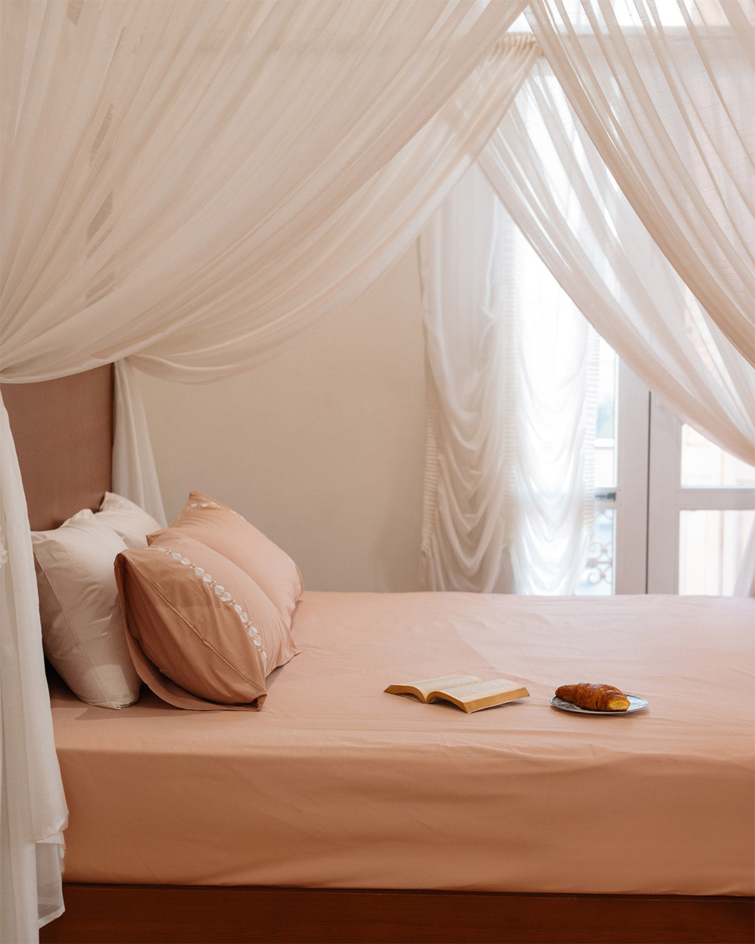 Rosette Bridal Embroidered Bedsheet