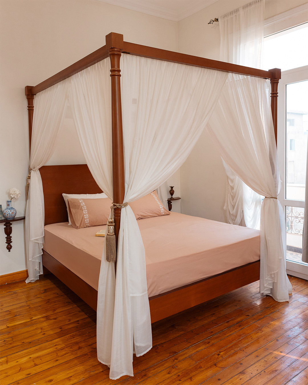 Rosette Bridal Embroidered Bedsheet