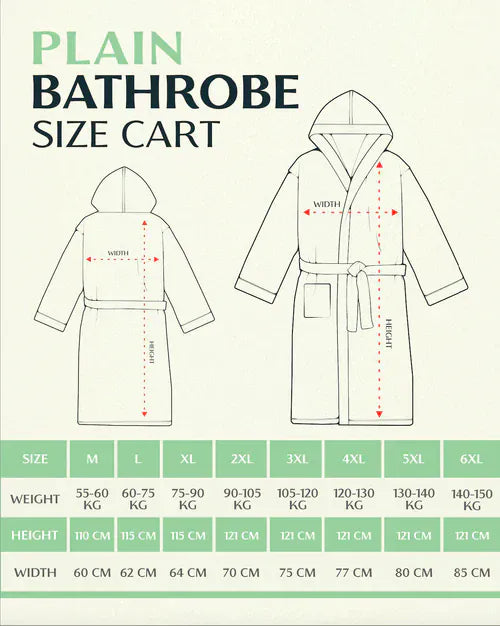 Plain Bathrobe 100% Cotton 500 GSM