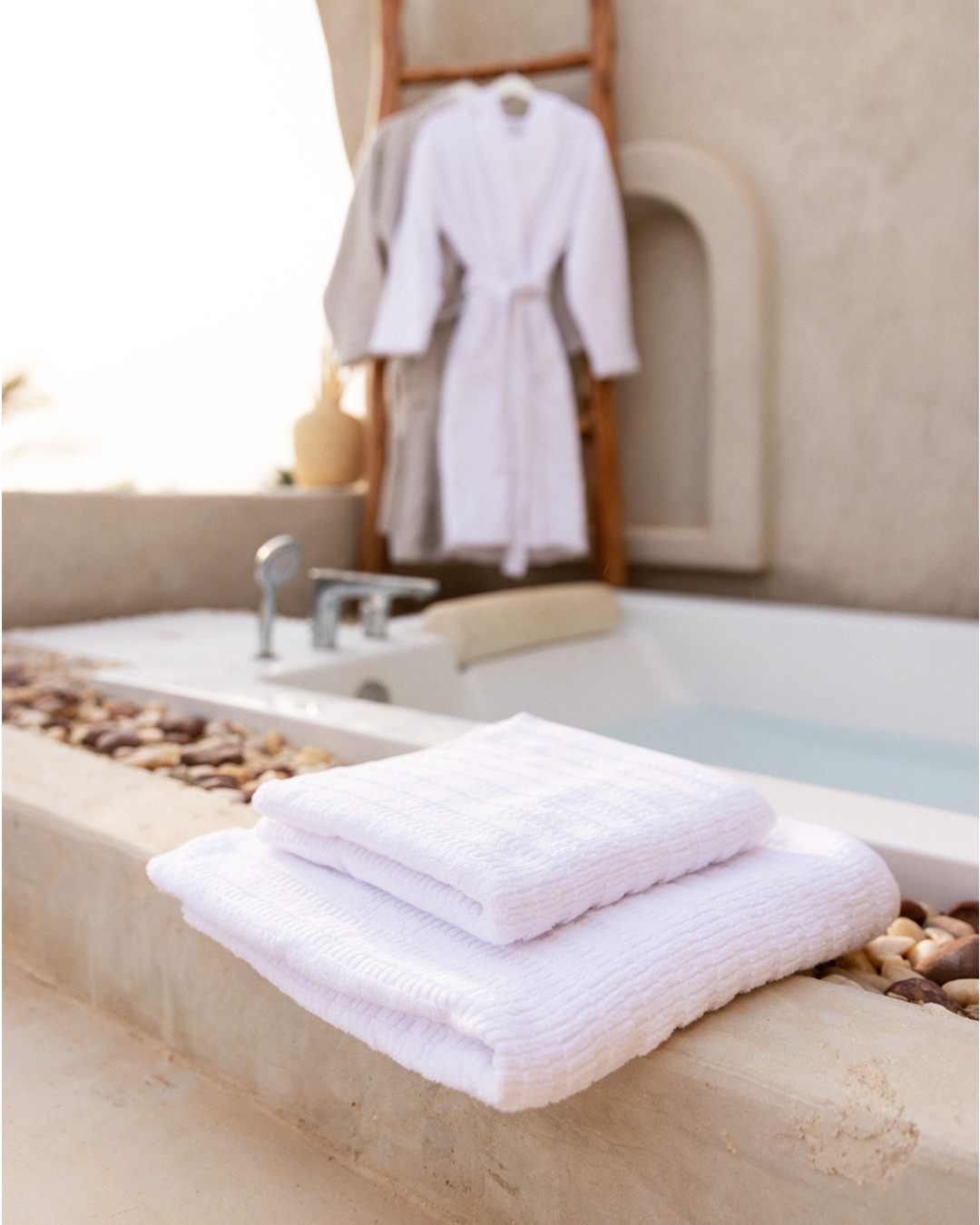 Soft Ribbed Jacquard Towel 600 GSM
