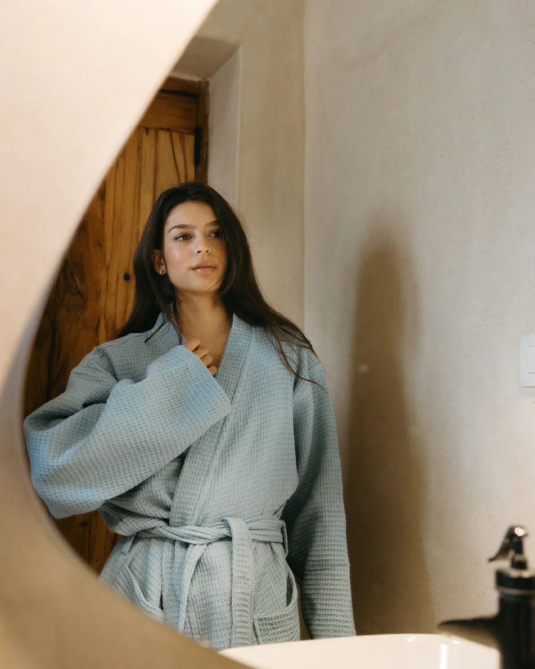 100% Cotton Waffle Bathrobe