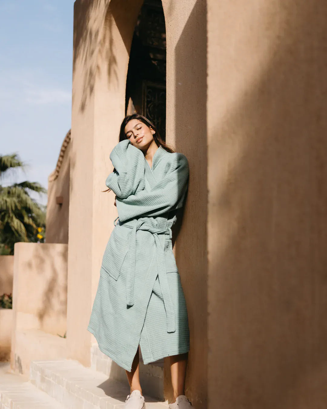 100% Cotton Waffle Bathrobe