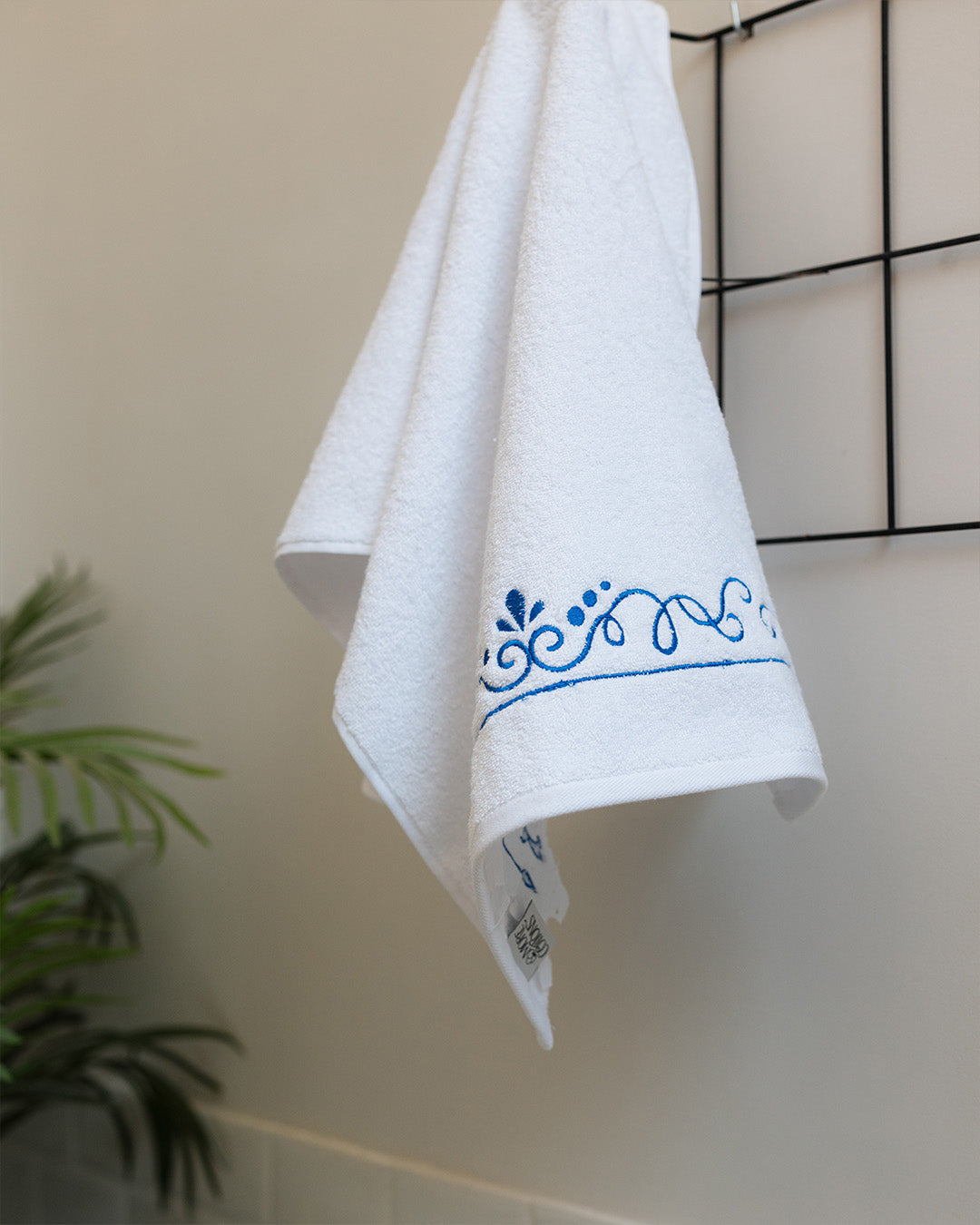 Swirls Embroidered Face Towel