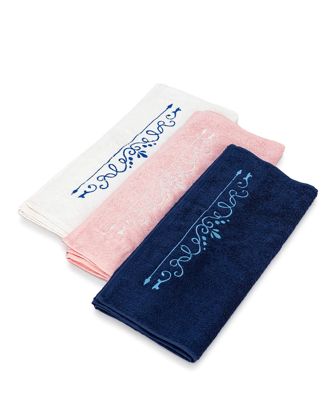 Swirls Embroidered Face Towel