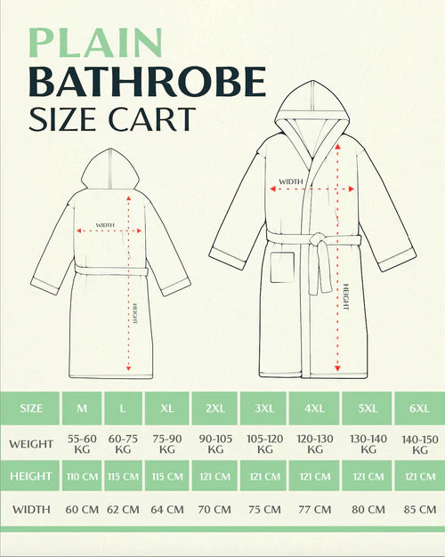 Plain Bathrobe 100% Cotton 500 GSM
